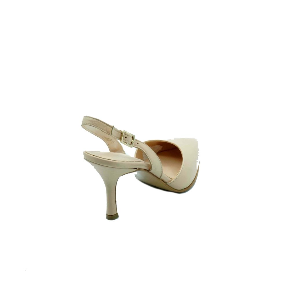 Lea Gu scarpa con tacco in nappa, chiusura posteriore, tacco 65mm Consegna Veloce