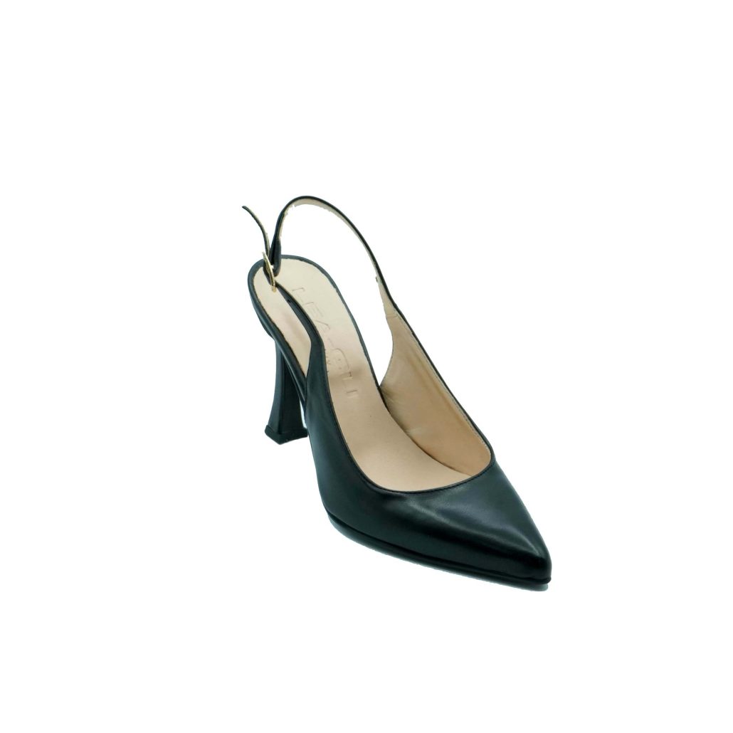 Lea Gu scarpa con tacco in nappa, chiusura posteriore, tacco 90 mm Promozione Limitata