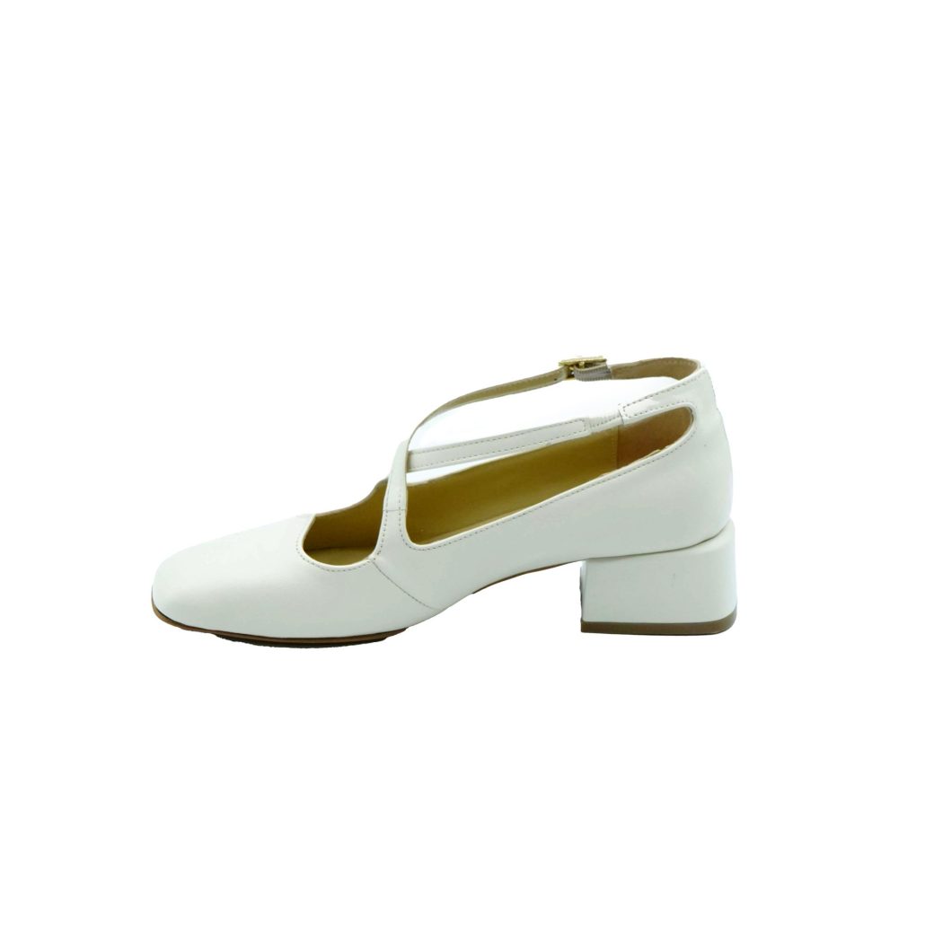 Lea Gu scarpa con tacco in nappa, incrocio frontale, tacco 35mm Shopping Online