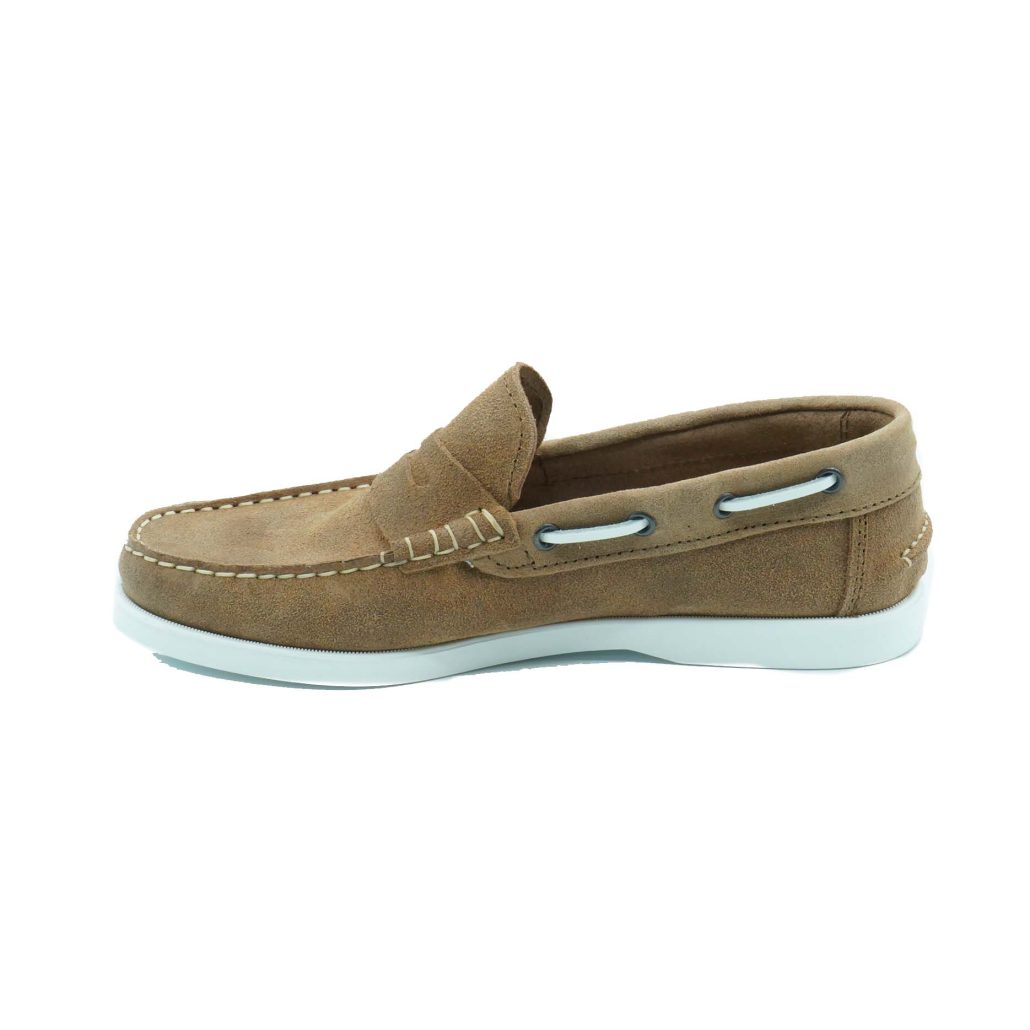 Lea Gu scarpa da barca in nappa, bocca di leone frontale, fondo gomma 15mm Presa
