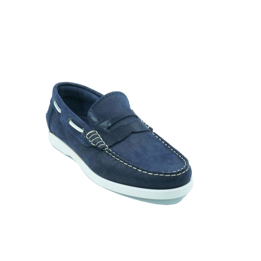 Lea Gu scarpa da barca in nappa, bocca di leone frontale, fondo gomma 15mm Presa