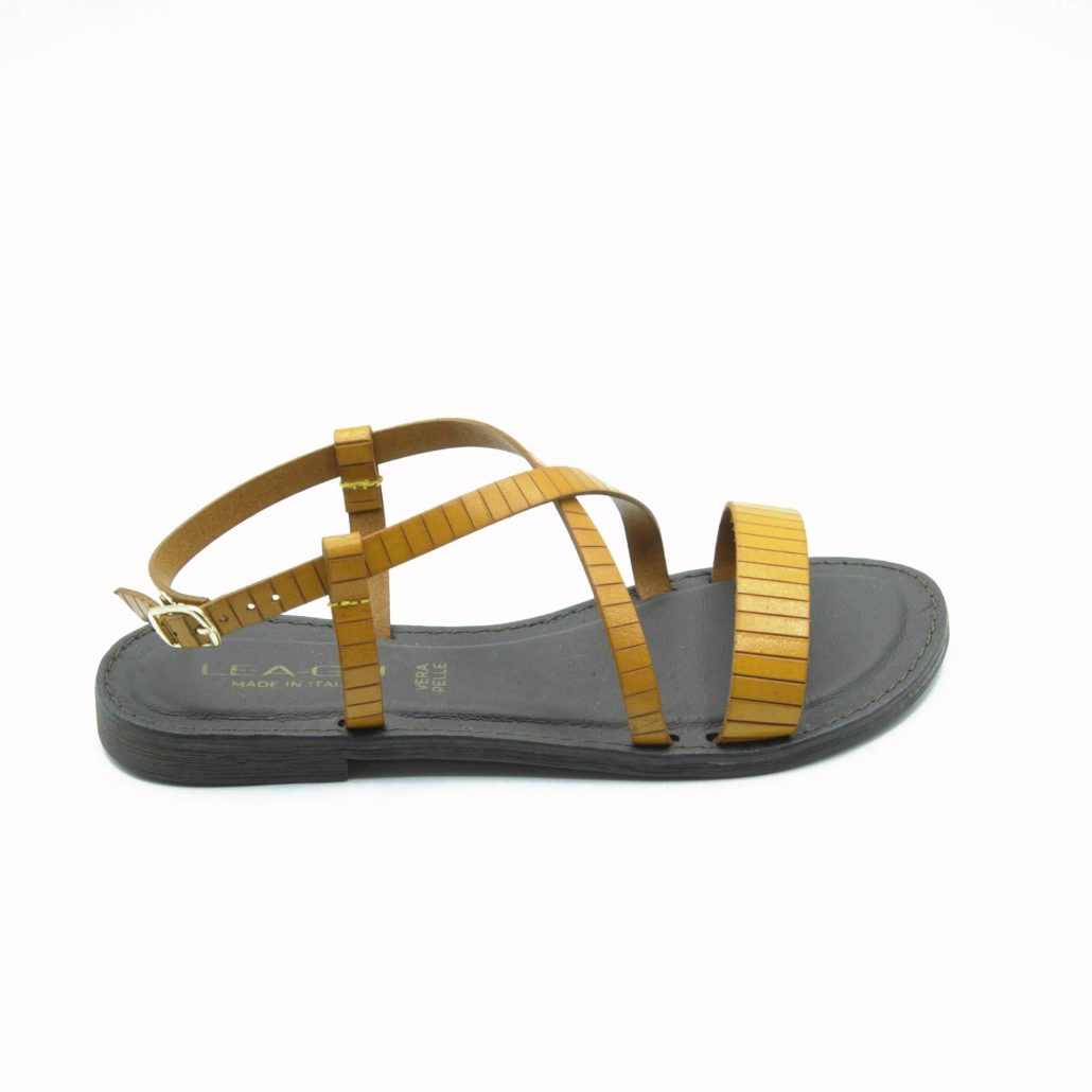 Lea Gu sandalo in nappa, fascia frontale, tacco 15 mm Vendita Economica