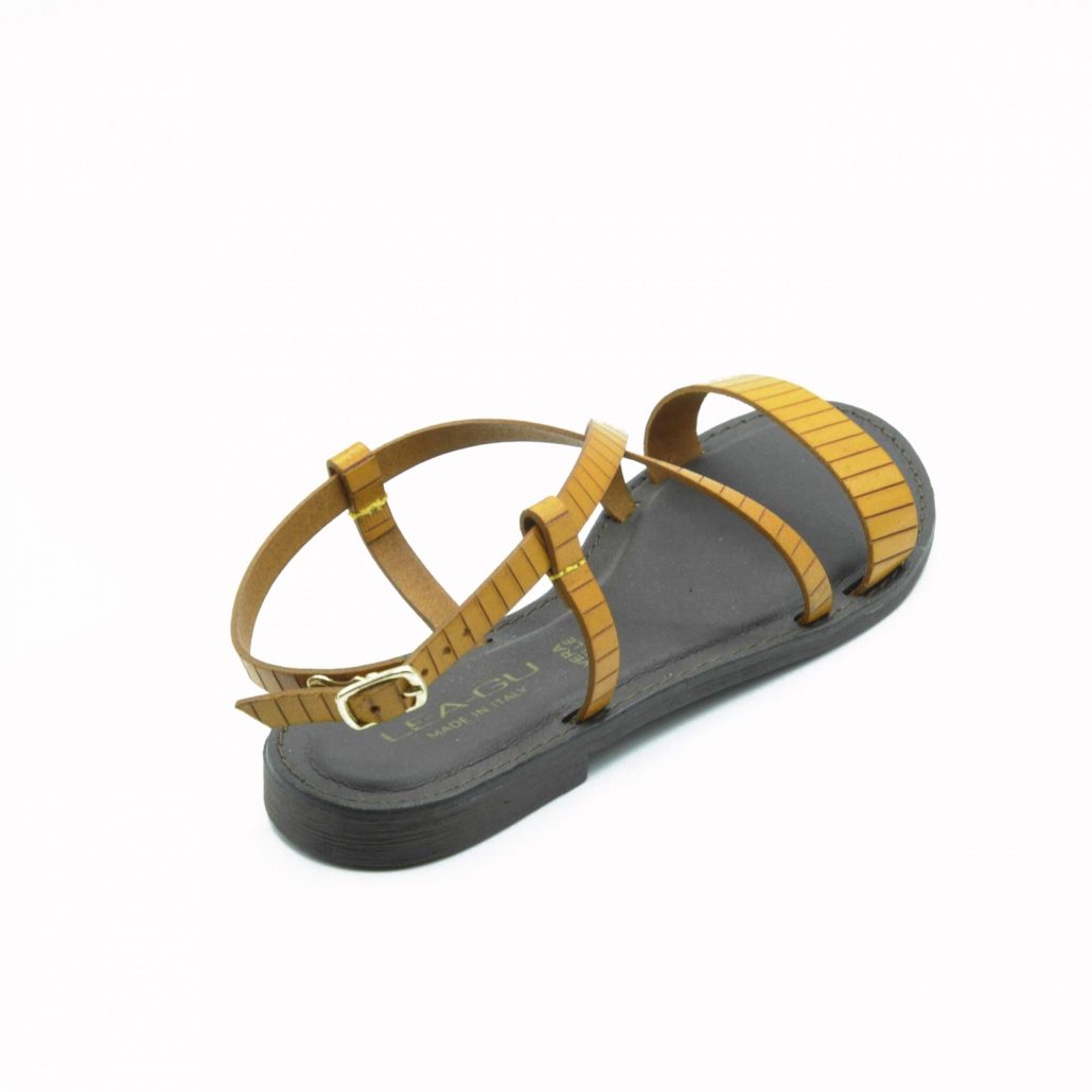 Lea Gu sandalo in nappa, fascia frontale, tacco 15 mm Vendita Economica