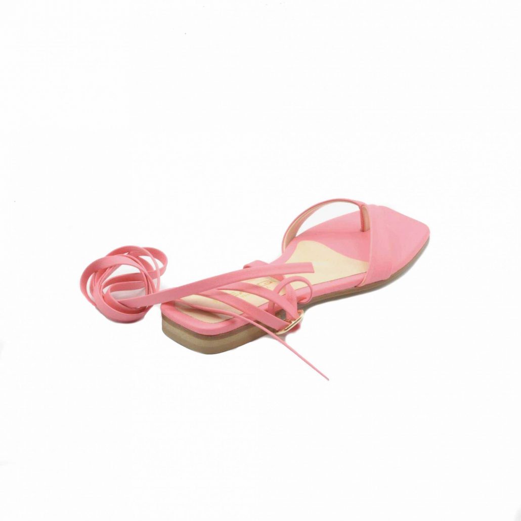 Lea Gu sandalo in nappa, infradito , allacciatura in caviglia, tacco 15 mm Moda