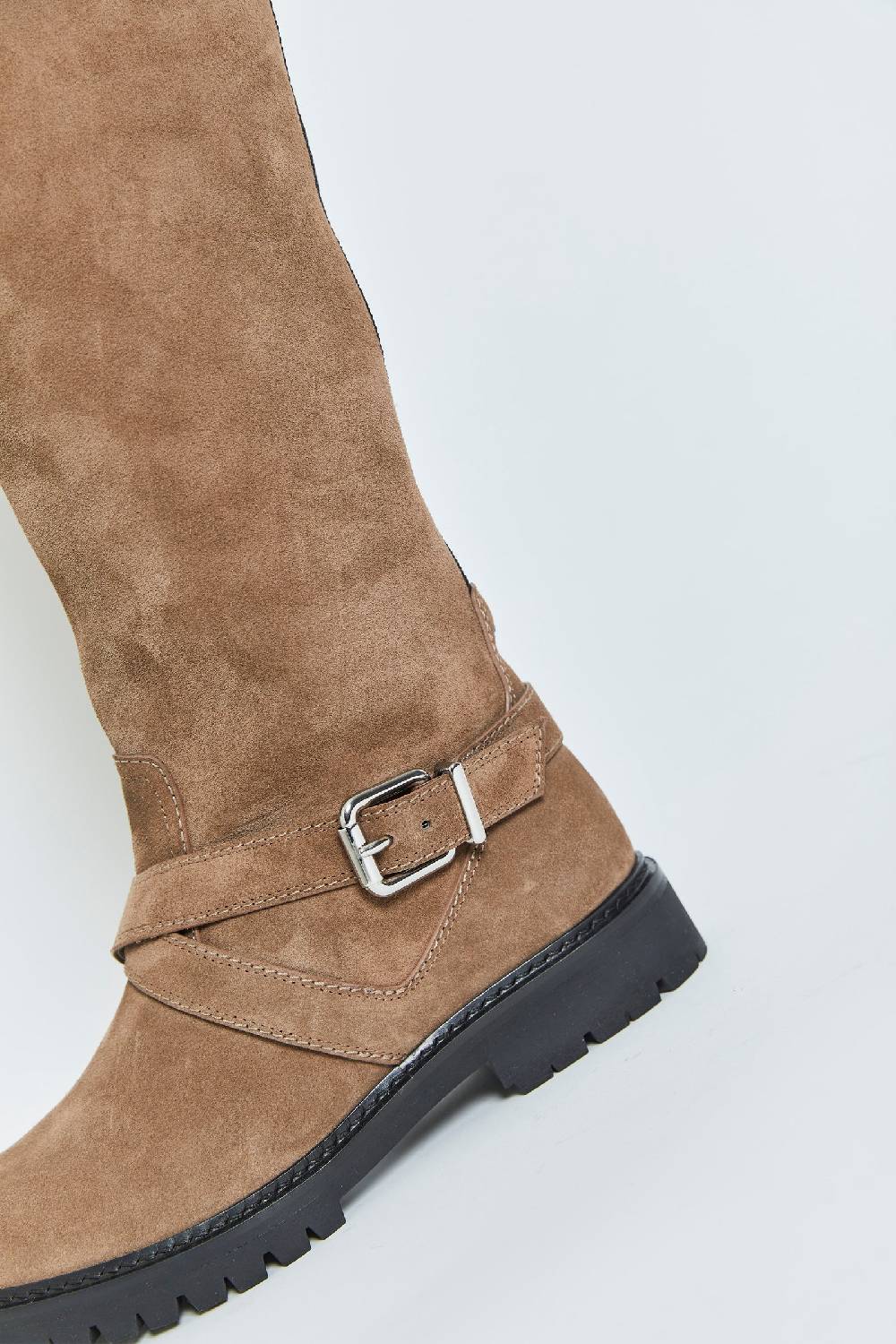 ﻿Kalliste K35 BIKER BOOTS VELOUR FANGO Vendita Economica