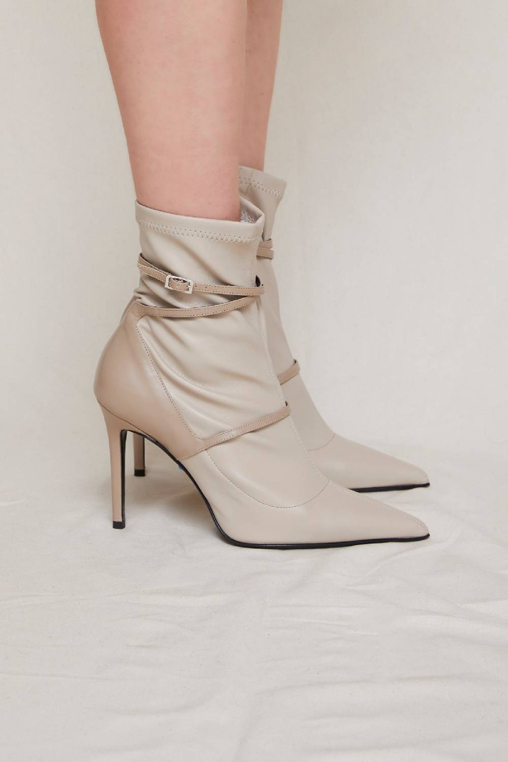Kalliste K95 STRETCH ANKLE BOOTS OFF-WHITE Negozio