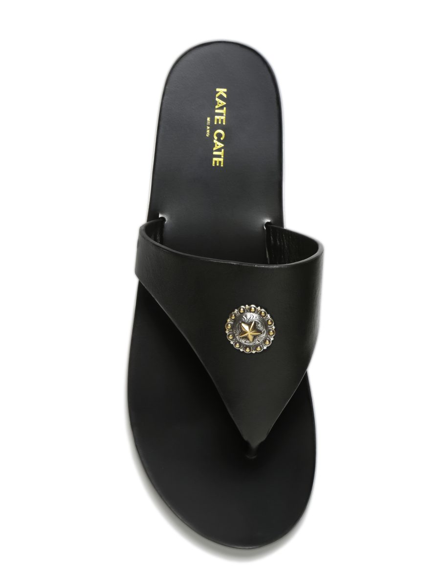 Kate Cate PHOEBE STELLA BLACK SANDALS Negozio