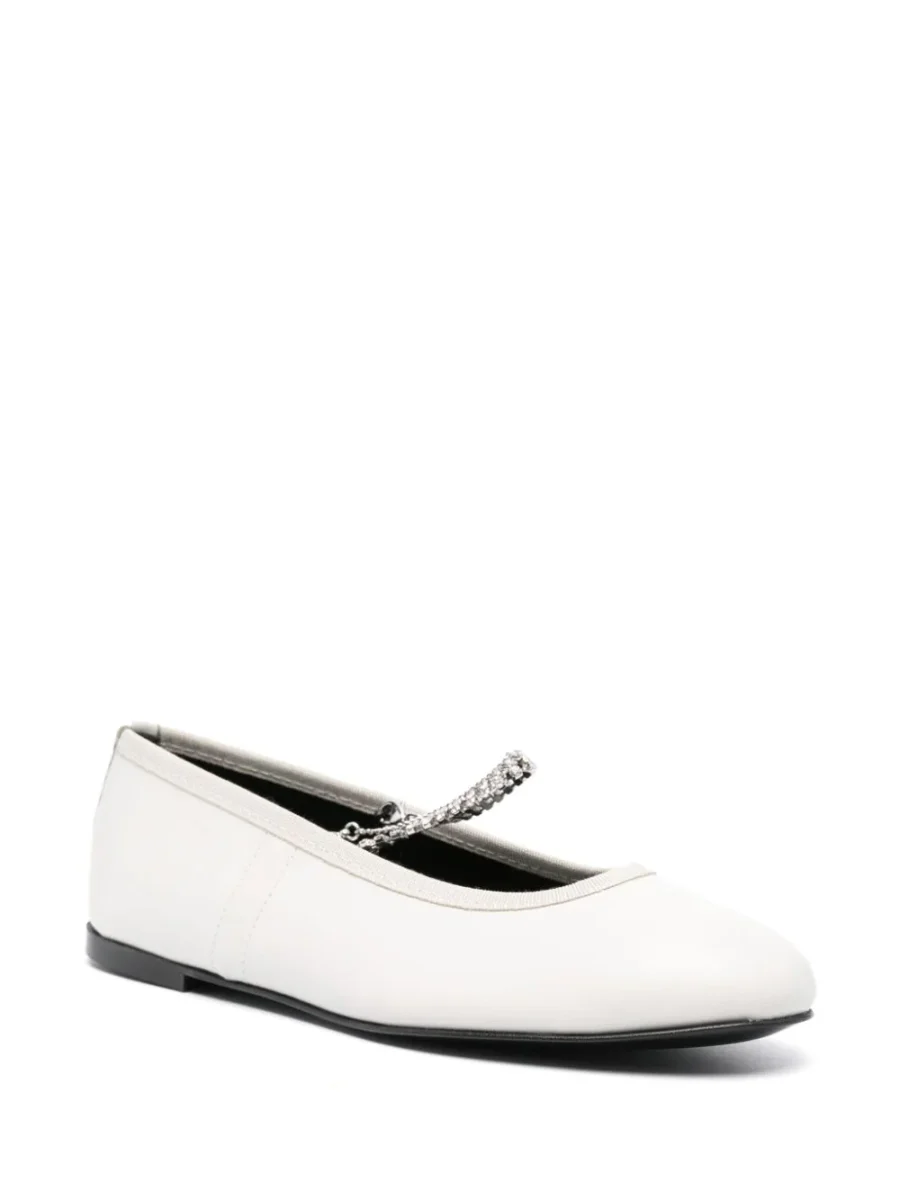 Kate Cate JULIETTE CHAIN IN OFF WHITE CALFSKIN LEATHER Moda