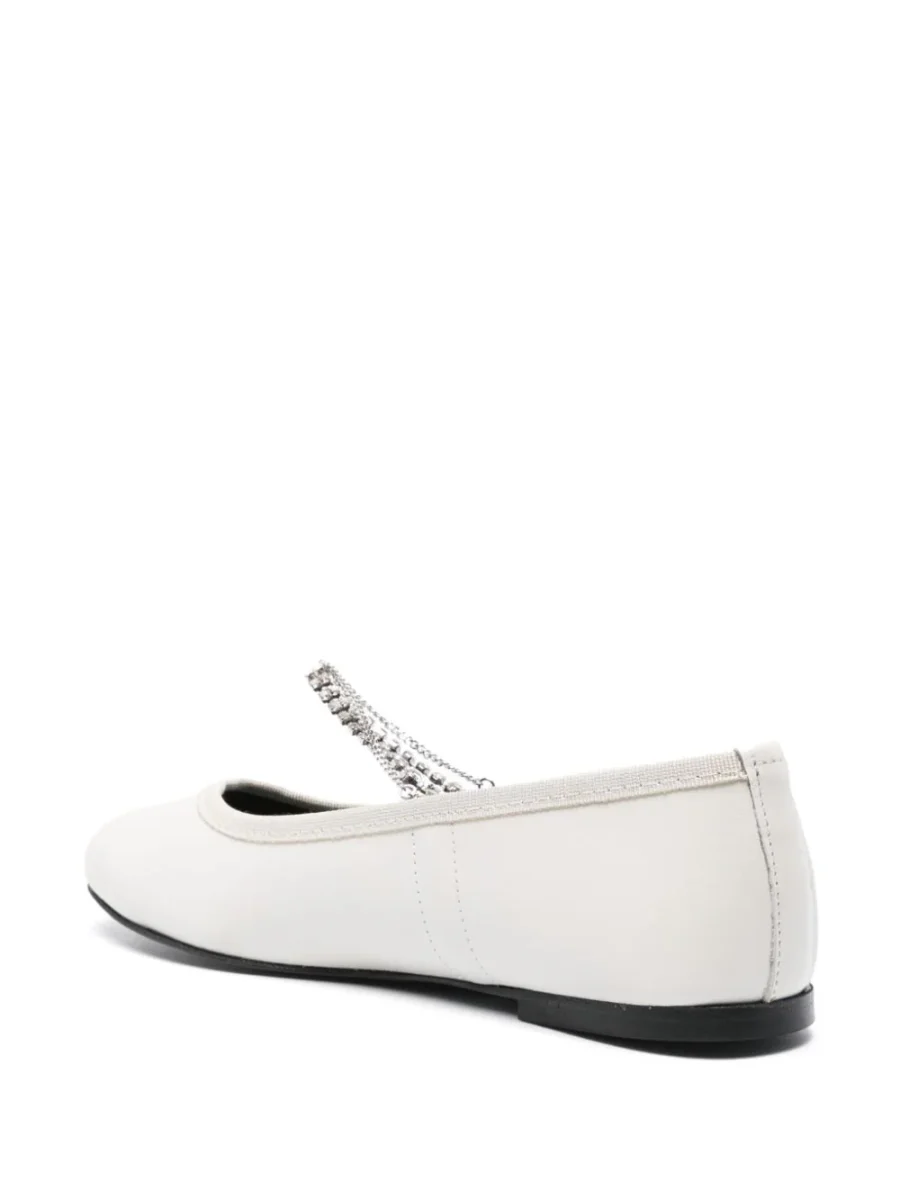 Kate Cate JULIETTE CHAIN IN OFF WHITE CALFSKIN LEATHER Moda