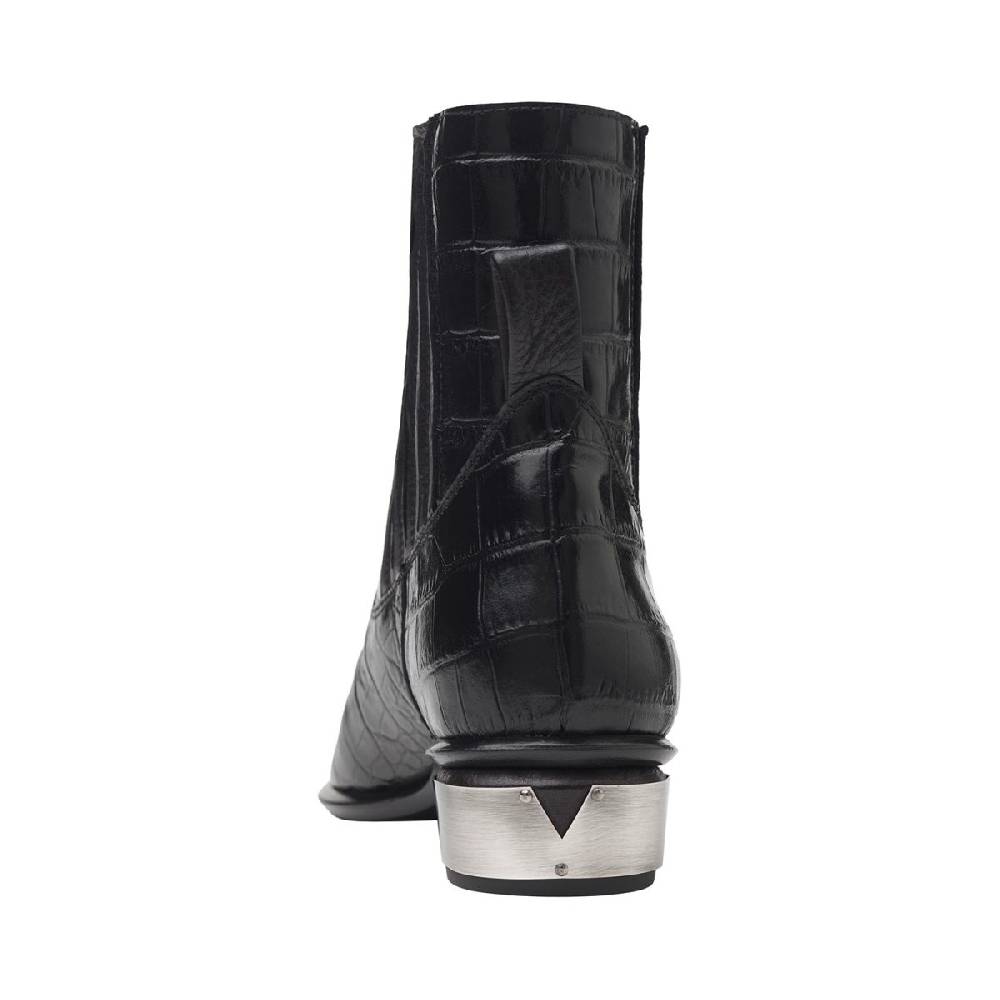Kate Cate COWBOY KATE BOOTS BLACK CROC EFFECT LEATHER Novità