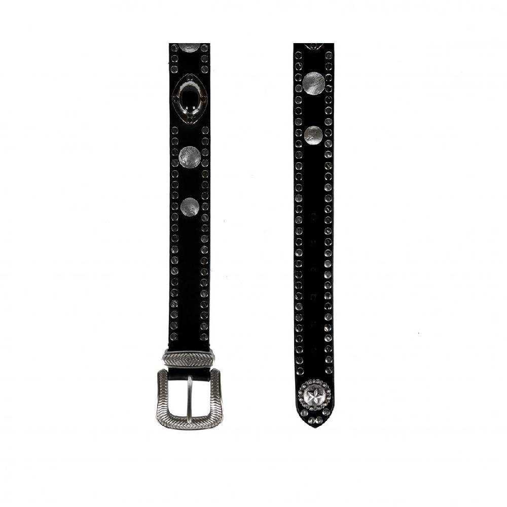 Kate Cate REM BELT BLACK CURRIED LEATHER Vendita Calda