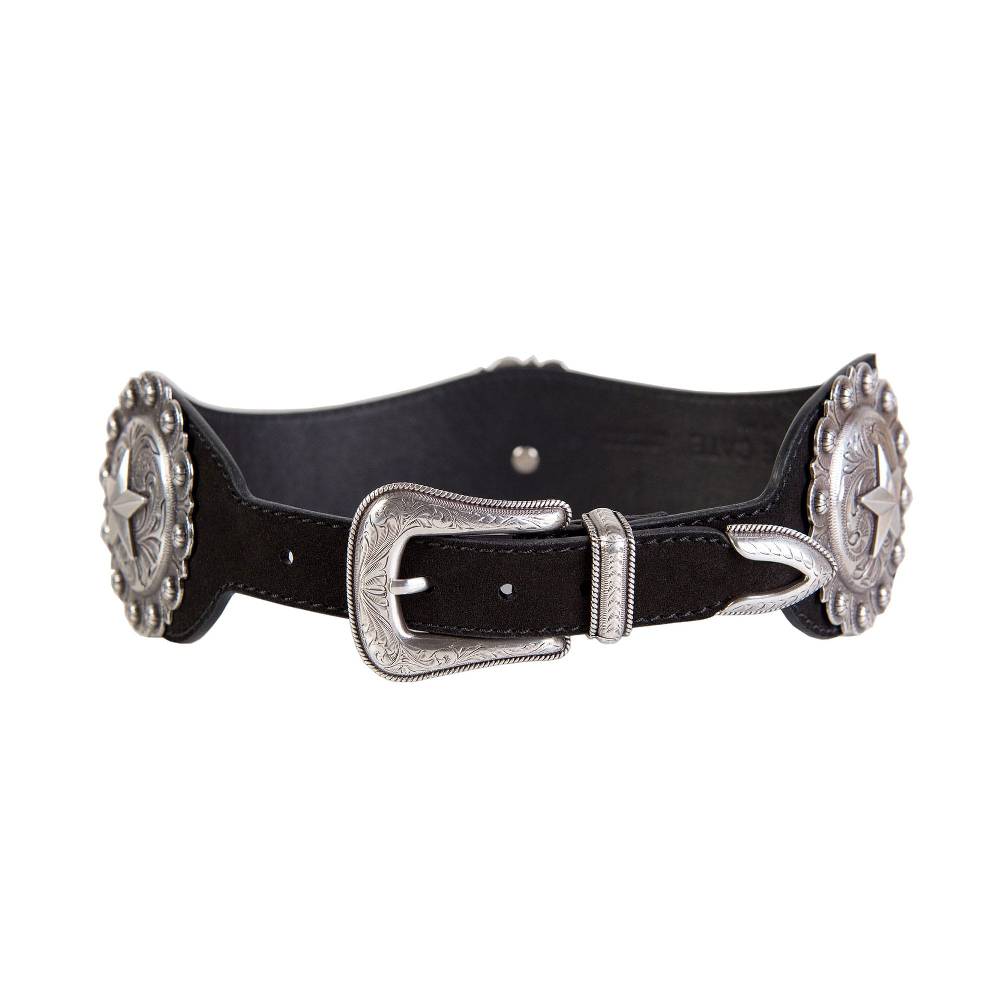 Kate Cate REGINA BELT BLACK SHINY NAPPA CALFSKIN Vendita Economica