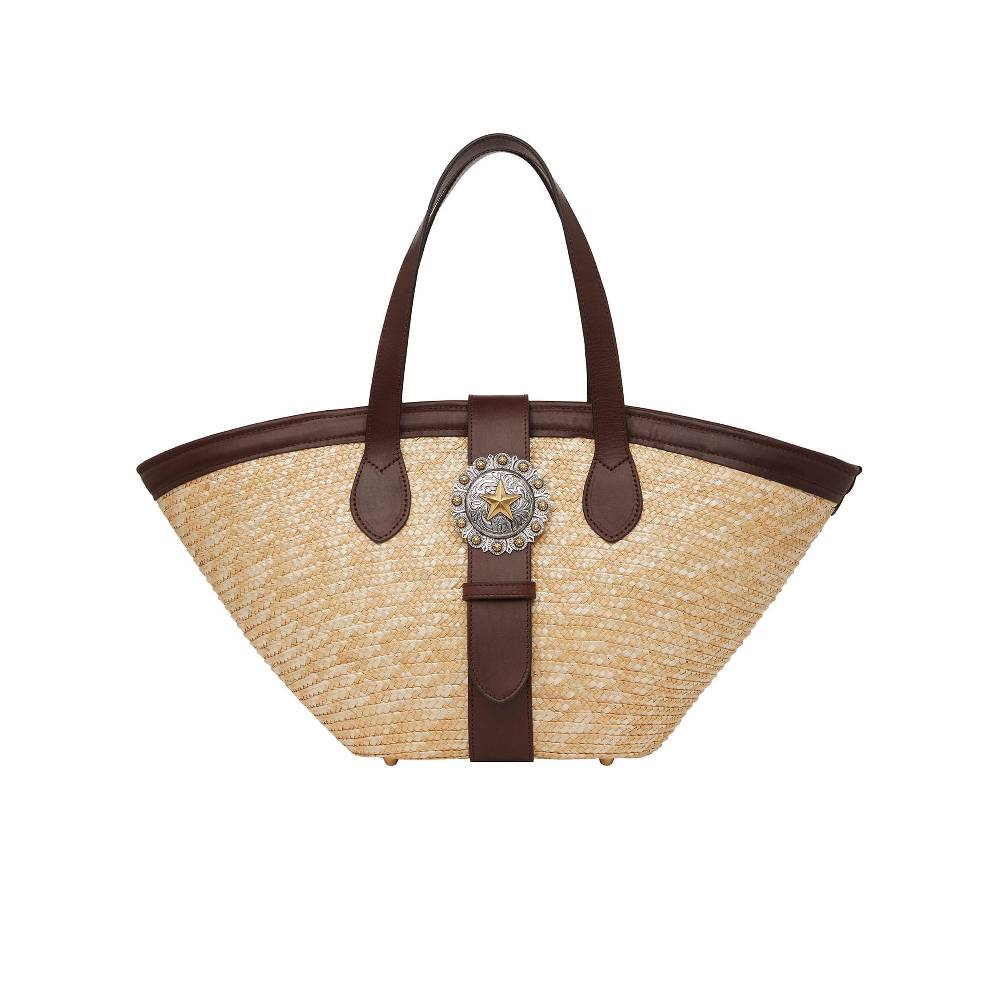 Kate Cate BEACH BAG BIG NATURAL/BROWN STRAW Acquista Ora