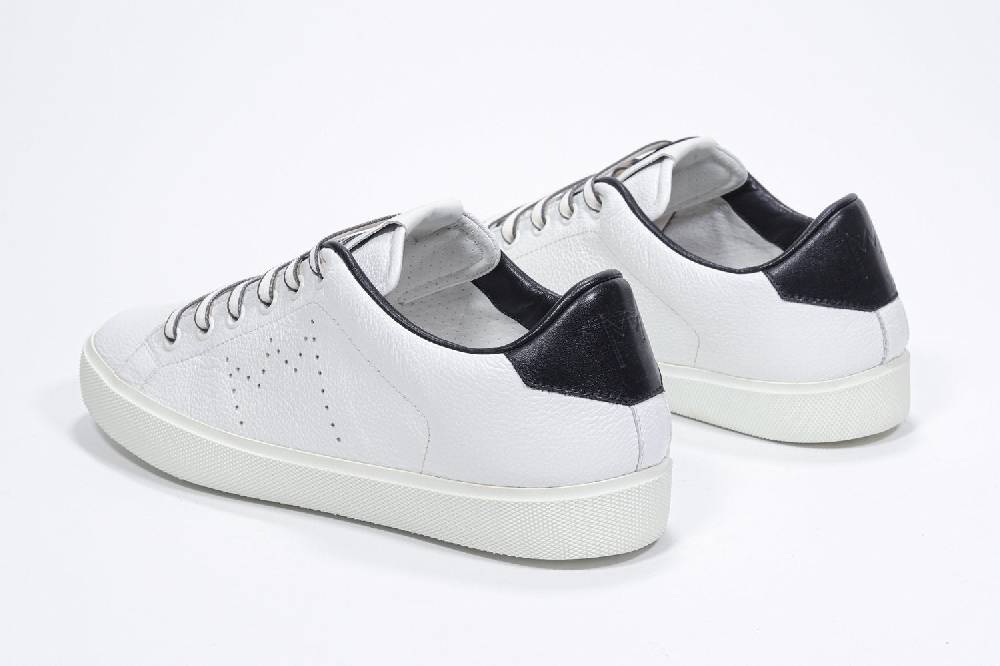 Leather Crown LC06 | Bianche & Nere - Basse - Donna Saldi Di Fabbrica