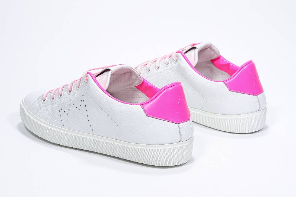 Leather Crown LC06 | Fucsia & Bianche - Basse - Donna Vendita