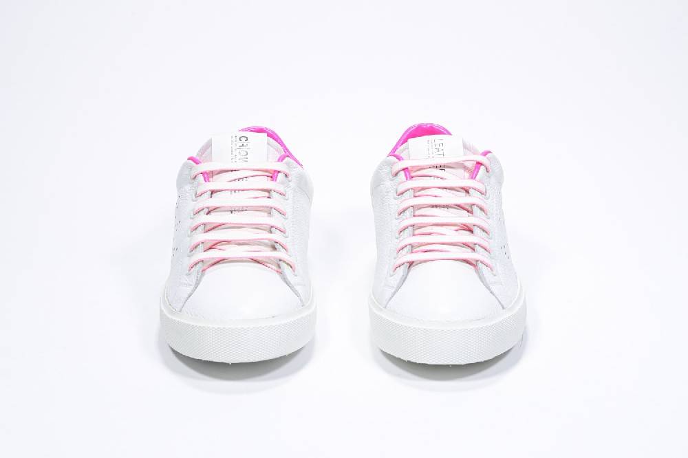Leather Crown LC06 | Fucsia & Bianche - Basse - Donna Vendita