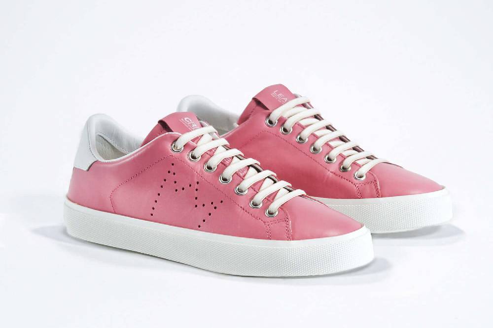 Leather Crown LC06 | Rosa e bianco - BASSE - Donna Soddisfazione Garantita