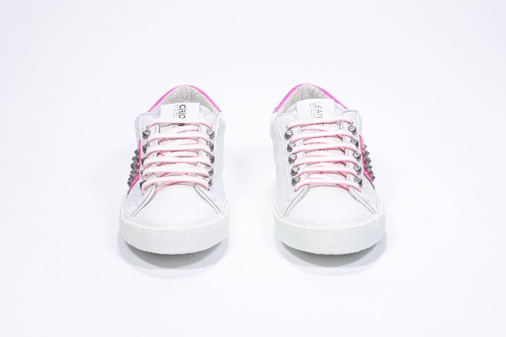Leather Crown STUDLIGHT | Rosa e bianco - BASSE - Donna Qualità Garantita