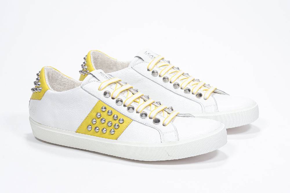 Leather Crown STUDLIGHT | Giallo e bianco - BASSE - Donna Promozione Limitata