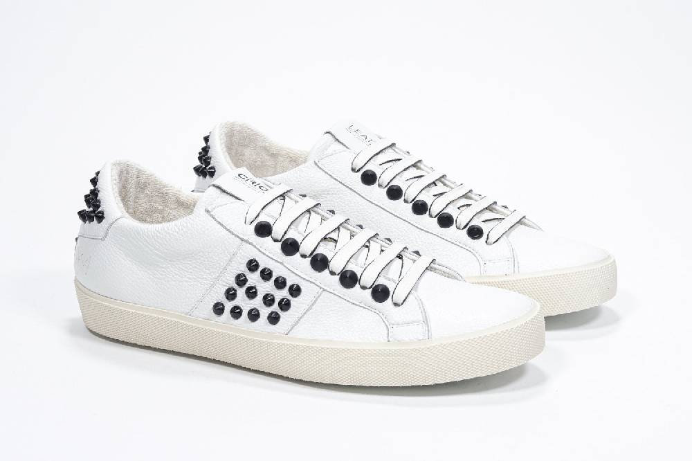 Leather Crown STUDLIGHT | Bianco e nero - BASSE - Donna Presa