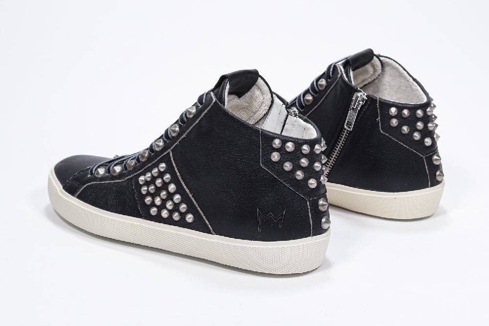 Leather Crown STUDBORN | Vintage Nere - Alte - Donna In Saldo