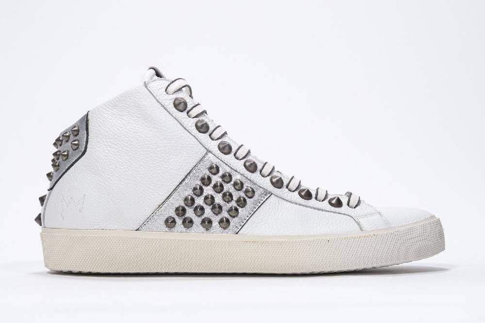 Leather Crown STUDBORN | Argento & Bianche - Alte - Donna Nuova