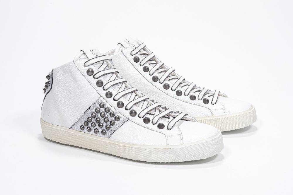 Leather Crown STUDBORN | Argento & Bianche - Alte - Donna Nuova