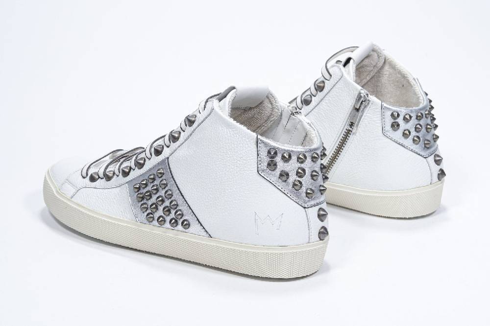 Leather Crown STUDBORN | Argento & Bianche - Alte - Donna Nuova