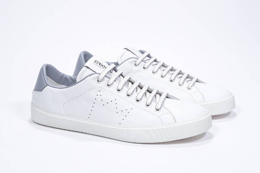 Leather Crown LC06 | Grigio Chiaro & Bianche - Basse - Uomo Vendita