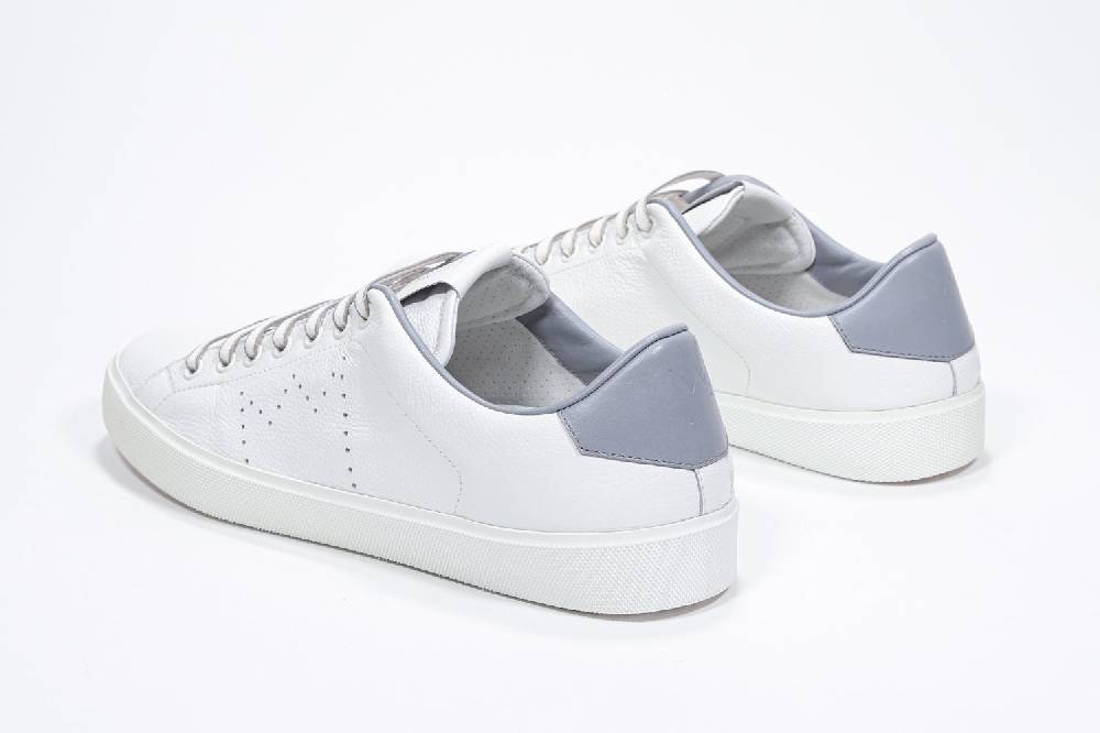 Leather Crown LC06 | Grigio Chiaro & Bianche - Basse - Uomo Vendita