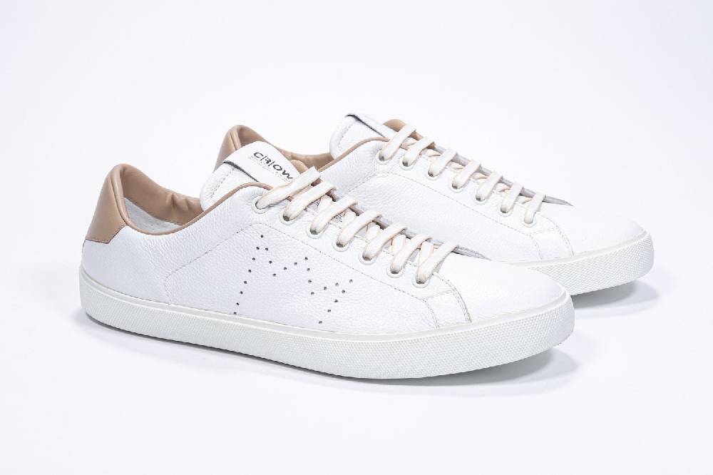 Leather Crown LC06 | Cuoio & Bianche - Basse - Uomo Promozione
