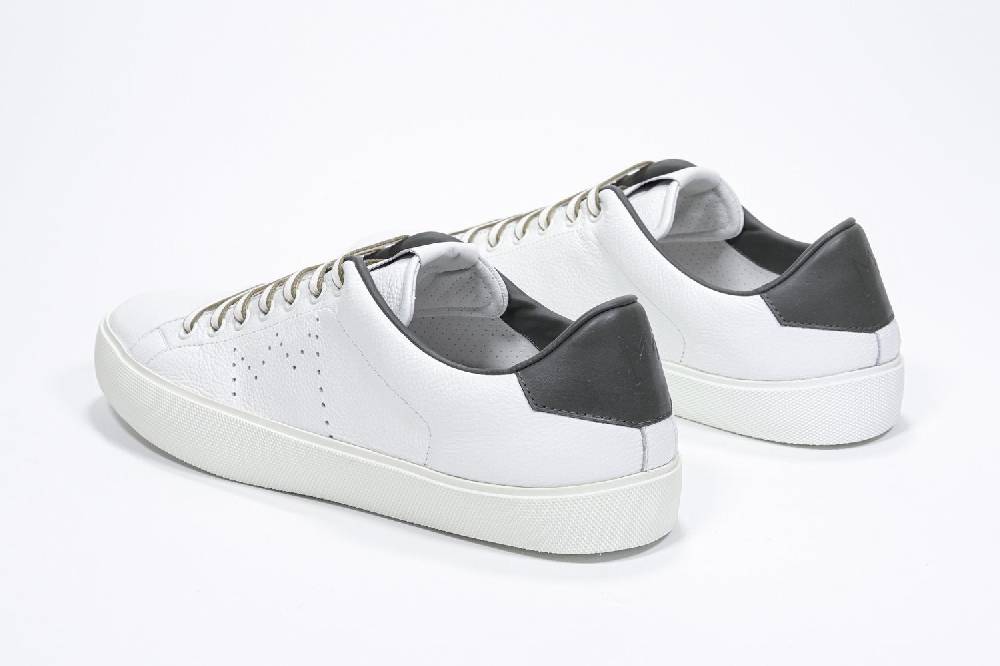 Leather Crown LC06 | Verde Militare & Bianche - Basse - Uomo Fornitura limitata