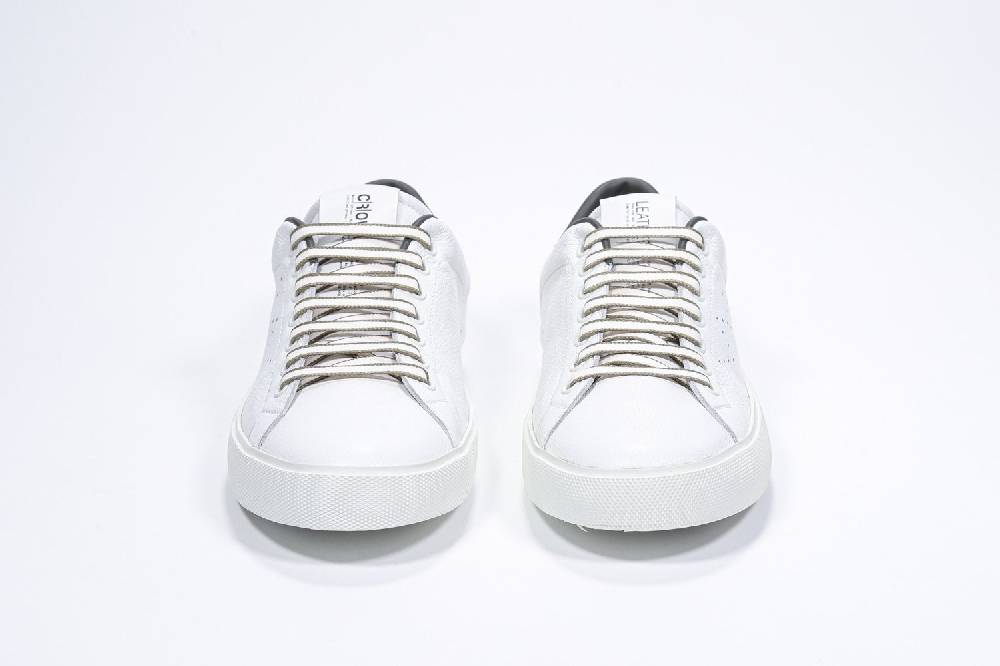 Leather Crown LC06 | Verde Militare & Bianche - Basse - Uomo Fornitura limitata