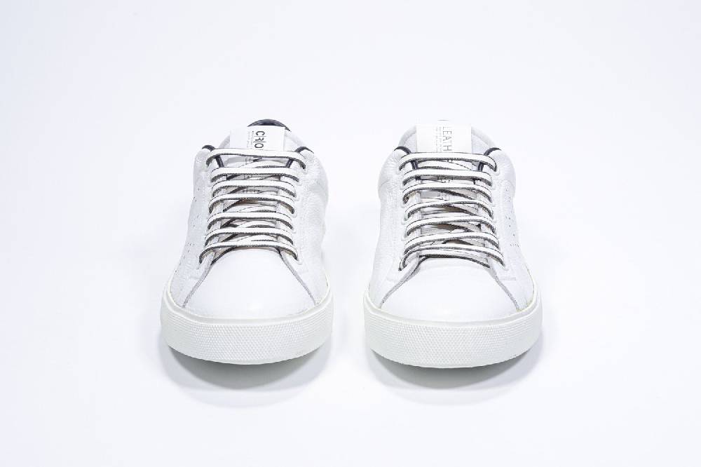 Leather Crown LC06 | Navy & Bianche - Basse - Uomo Qualità Garantita