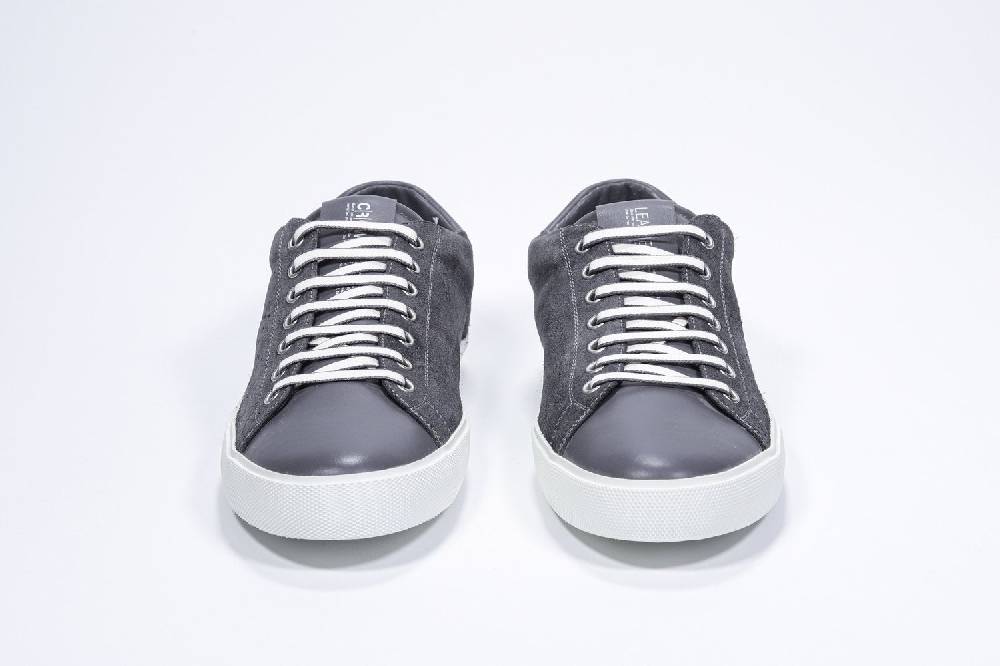 Leather Crown PURE | Grigio scuro - Basse - Uomo Sottocosto