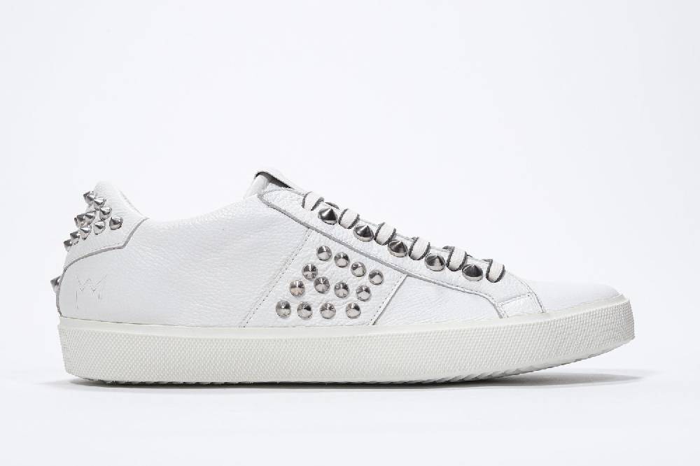 Leather Crown STUDLIGHT | Bianco - BASSE - Uomo Sconto