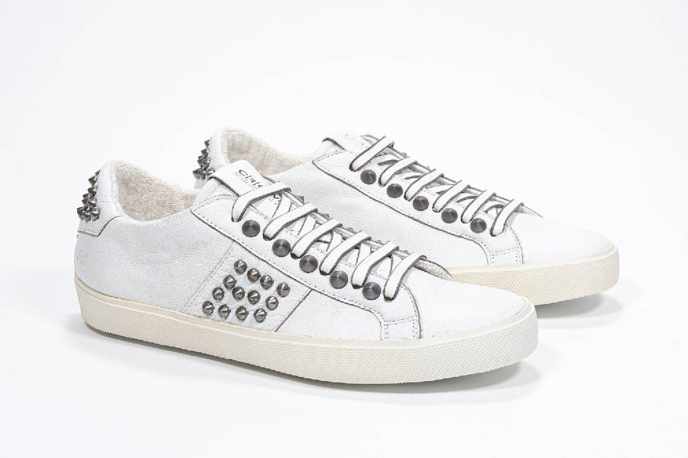 Leather Crown STUDLIGHT | Bianco - BASSE - Uomo Offerta