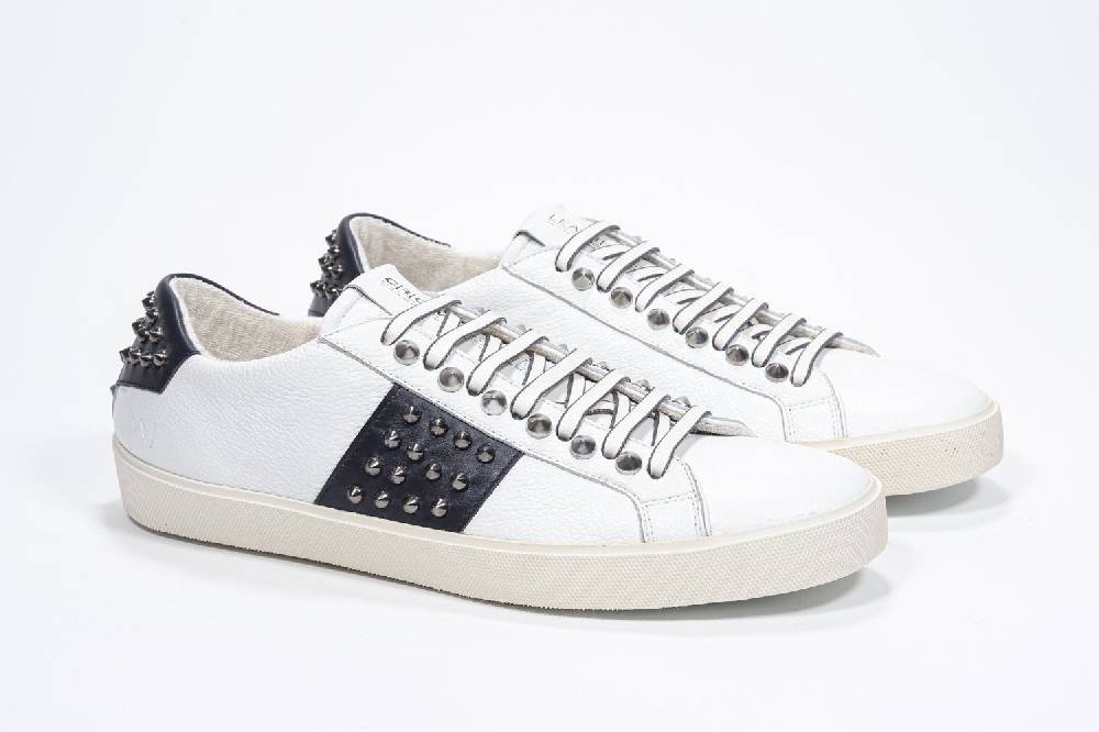 Leather Crown STUDLIGHT | Bianco e Marina - BASSE - Uomo In Vendita