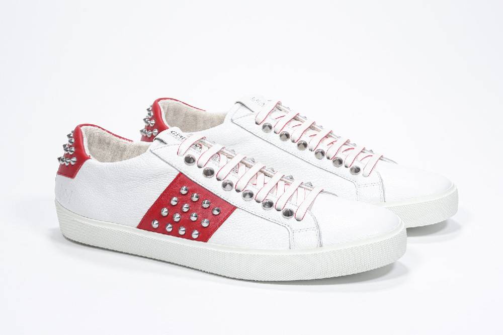 Leather Crown STUDLIGHT | Rosso e bianco - BASSE - Uomo Saldi