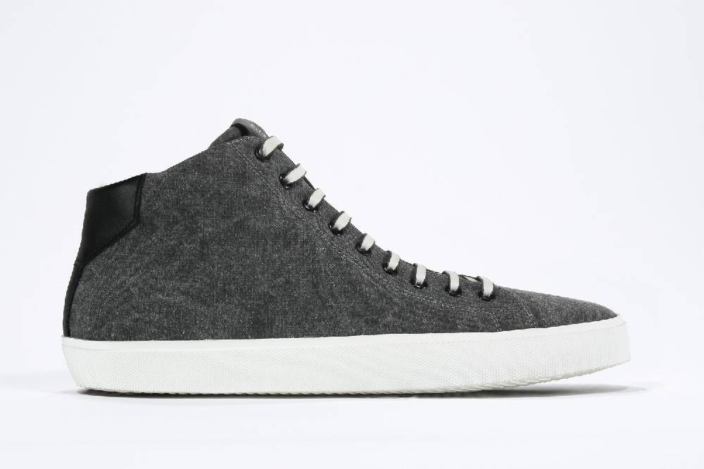 Leather Crown EARTH | Demin nero - Mid Top - Uomo Italia