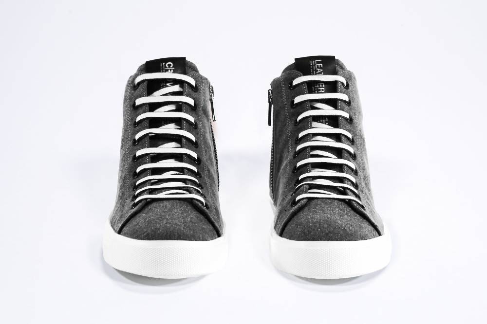 Leather Crown EARTH | Demin nero - Mid Top - Uomo Italia