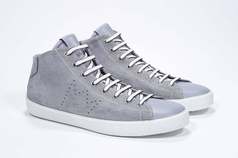 Leather Crown EARTH | Grigio Chiaro - Alte - Uomo Nuovo