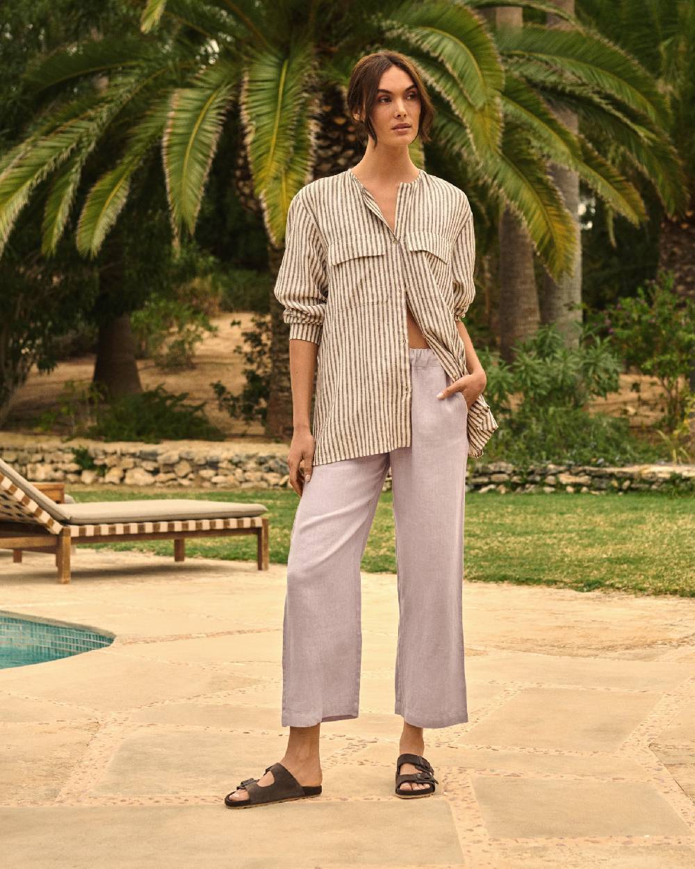 Manebí Linen Belem Trousers - Iris Vendite Flash