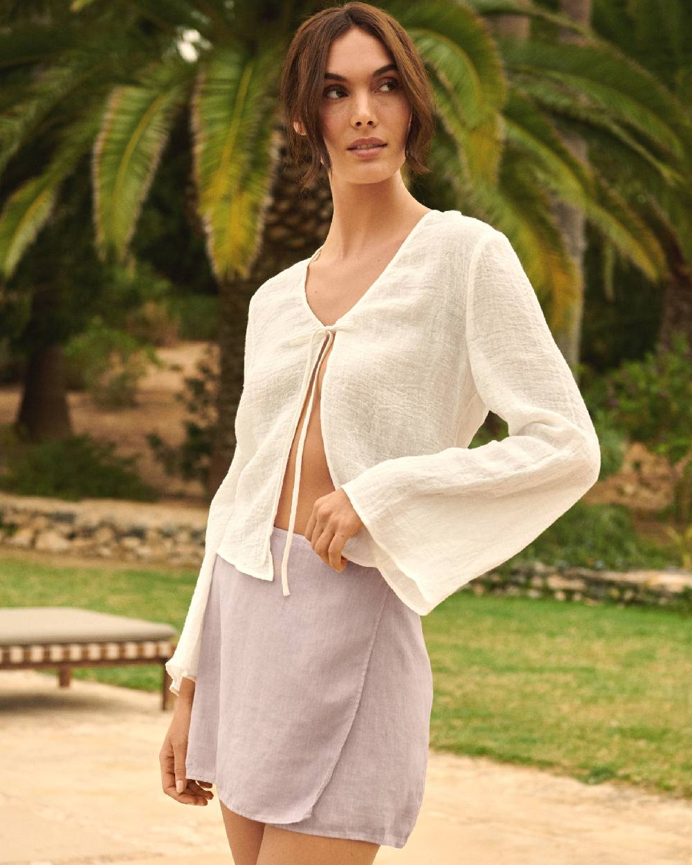 Manebí Linen Posadas Skirt - Iris Nuova