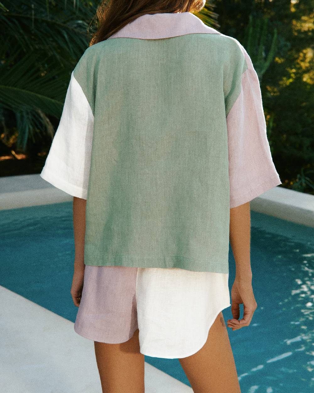 Manebí Linen Cumana Shirt - Iris, Eggnog \u0026 Mineral Green 2025