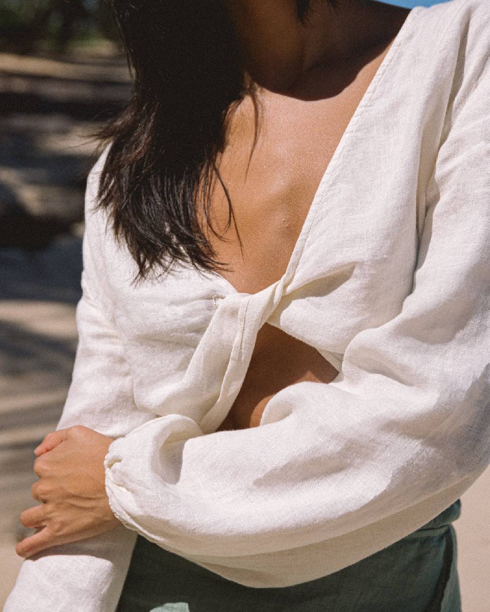 Manebí Linen Antigua Top - Eggnog Soddisfazione Garantita