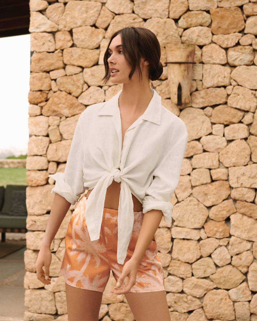 Manebí Linen Santos Shirt - Eggnog Prezzo Ridotto