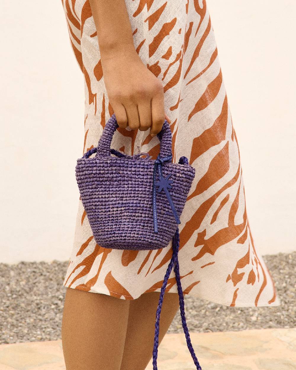 Manebí Raffia Summer Bag Mini - Summer Purple Pezzi Unici