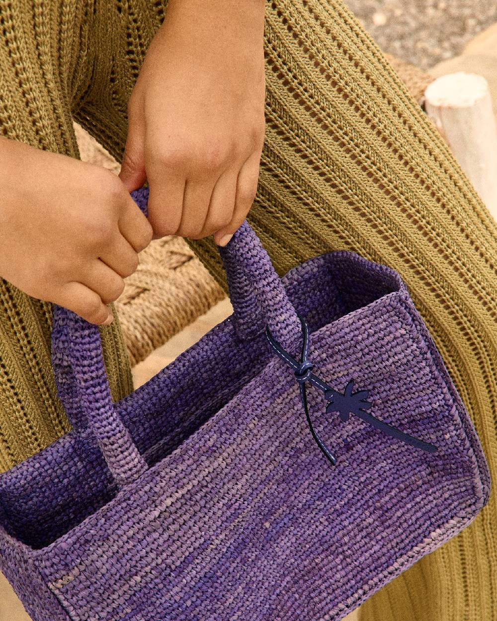 Manebí Raffia Sunset Bag Small - Summer Purple Promozione Limitata