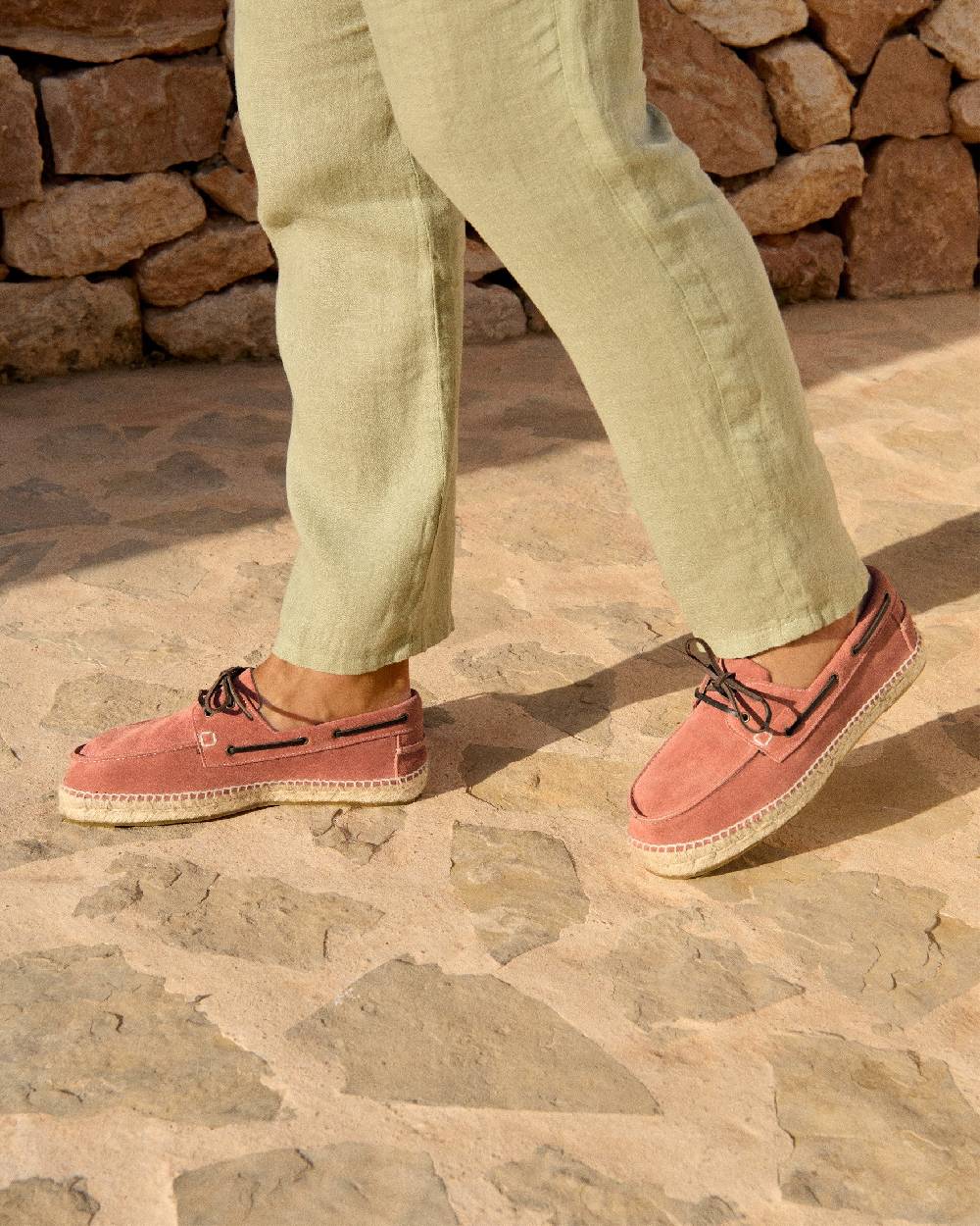 Manebí Suede Boat-Shoes Espadrilles - Hamptons Terracotta In Linea